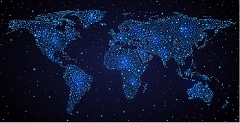 World map Illustration - Blue Dream world map 