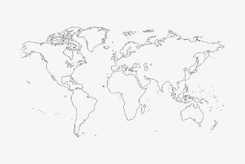 World map line art, geography | Free Vector - rawpixel