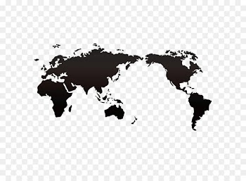 World map Miller cylindrical projection Globe - Map silhouette 