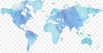 World map United States World Association of Detectives Organization - Watercolor paintings, earth plates 