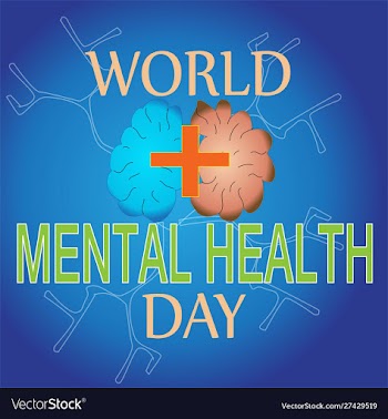 World mental health day sign vector image