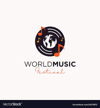 World music festival logo design vector image