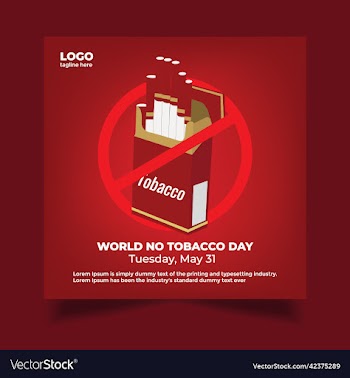world no tobacco day social media post