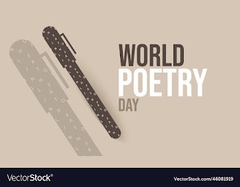 world poetry day holiday concept