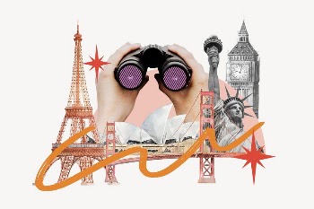 World's famous attractions, travel creative | Free Photo - rawpixel