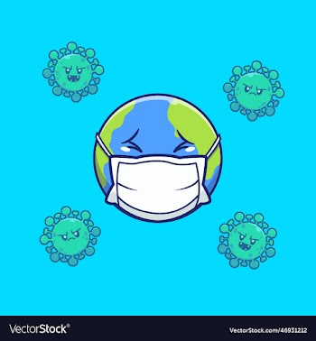 world scare corona virus cartoon