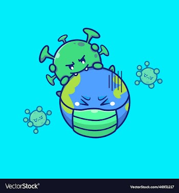 world scare corona virus cartoon