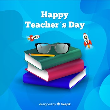 World teachers day concept with realistic background Free Vector