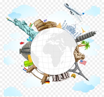 World Travel - Attractions landmark vector material 