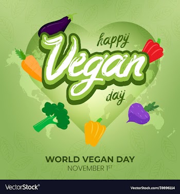 world vegan day november 1st background design