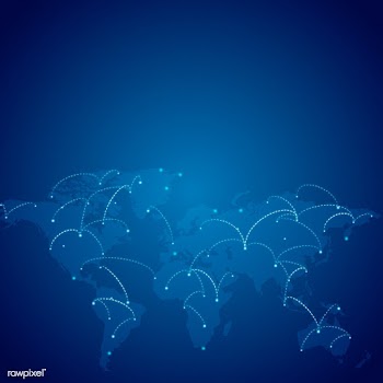 Worldwide connection blue background illustra.. | Free stock vector - 516729