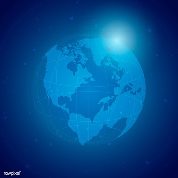 Worldwide connection blue background illustra.. | Free stock vector - 516756