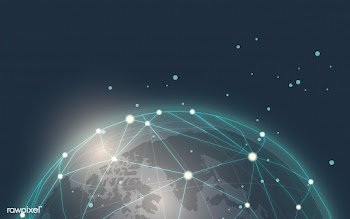 Worldwide connection blue background illustra.. | Free stock vector - 516761
