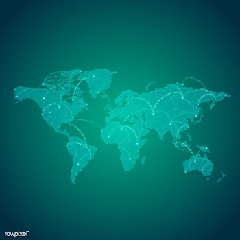 Worldwide connection green background illustr.. | Free stock vector - 516743