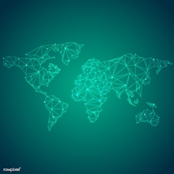 Worldwide connection green background illustr.. | Free stock vector - 516759