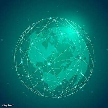 Worldwide connection green background illustr.. | Free stock vector - 516765