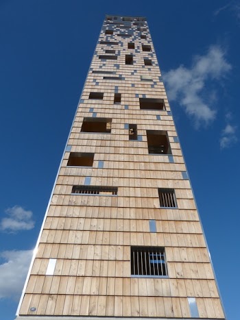 Worm's Eye View of Brown Concrete Building
