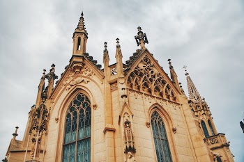 Worm's Eye View of Concrete Cathedral