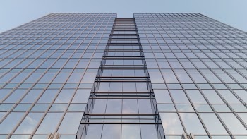Worm's Eye View of Glass Facade Building