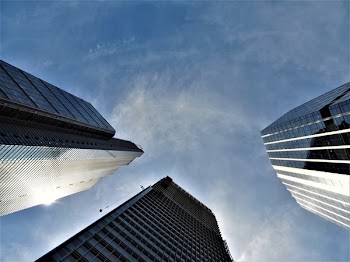 Worm's Eye View of High-rise Buildings