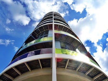 Worm's Eye View of Tall Building