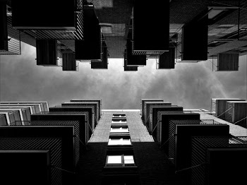 Worm's Eye View of Two Buildings