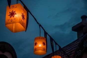 Worm's Eye View Photo of Candle Lantern