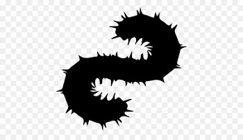 Worm Animal Scalable Vector Graphics Icon - Caterpillar Silhouette 