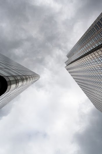 worm eye photography of high-rise building