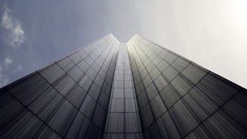 worm's-eye view of building
