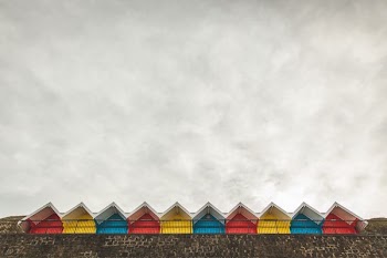 worm's-eye view of houses