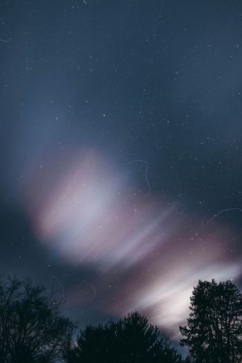 worm's eye view of northern light during daytime