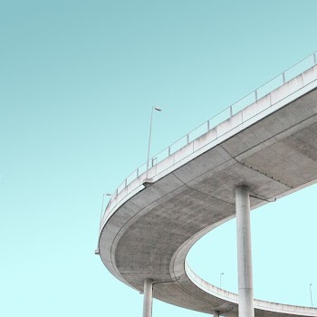 worm's-eye view photography of bridge