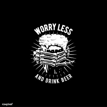 Worry less and drink beer illustration | Free stock vector - 470880