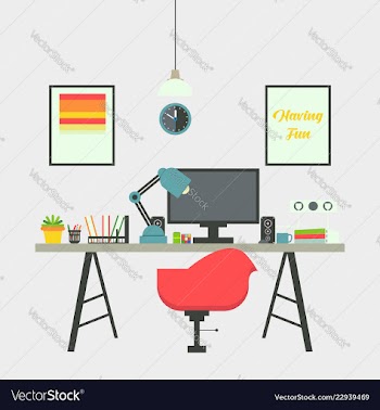 Worskpace flat design vector image