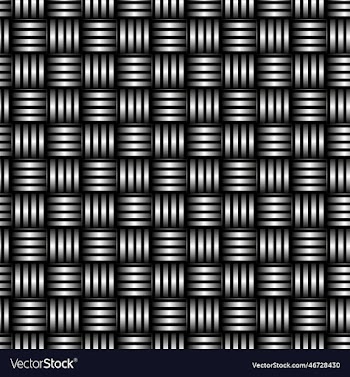 woven fibre seamless black and white pattern