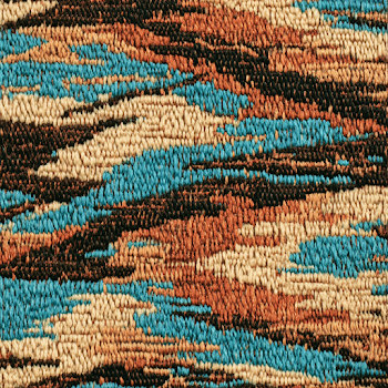 Woven Jacquard Fabric with Organic Camouflage Pattern