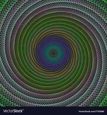 Woven spiral fractal design background vector image