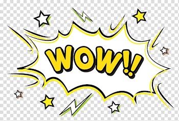 Wow animated illustration, Comics Comic book Cartoon, Cartoon wow exclamation mark decoration pattern transparent background PNG clipart