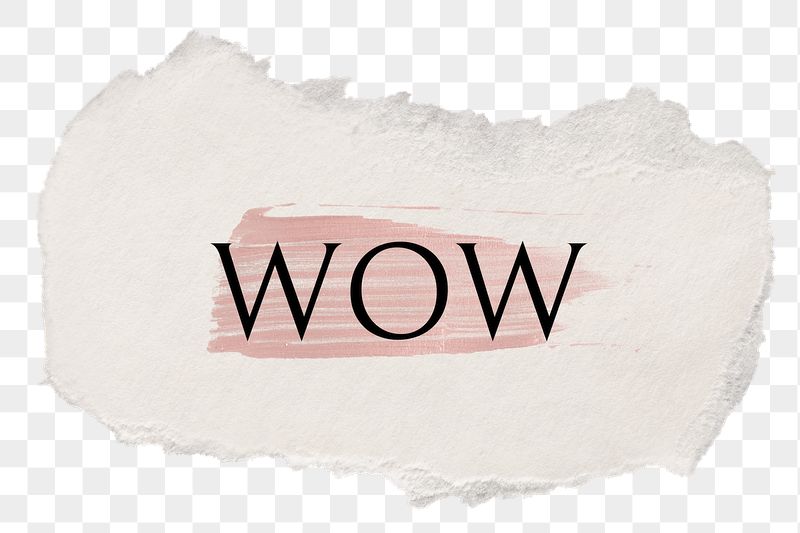 Wow png word sticker typography, | Free PNG - rawpixel