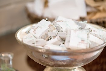 Wrapped Bars in Glass Bowl