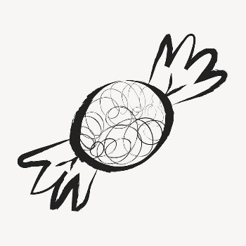 Wrapped candy sticker, cute doodle | Free Vector Illustration - rawpixel