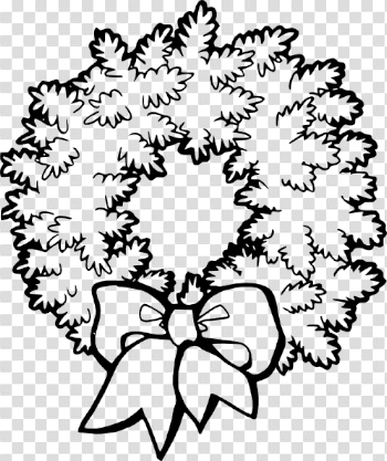 Wreath Black And White Clipart