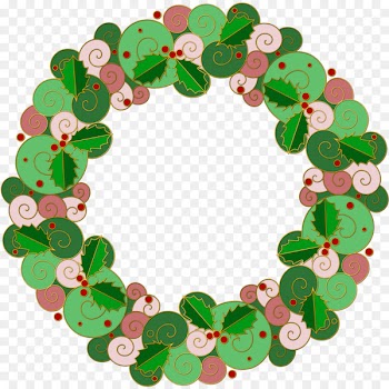 Wreath Christmas card Christmas ornament Clip art - Holly Wreath 