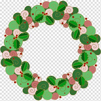 Wreath Christmas card Christmas ornament , Holly Wreath transparent background PNG clipart