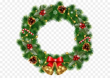 Wreath Christmas decoration Clip art - Christmas Wreath with Bells PNG Clipart Image 