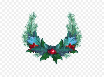 Wreath Christmas Garland - Vector Christmas Wreath 