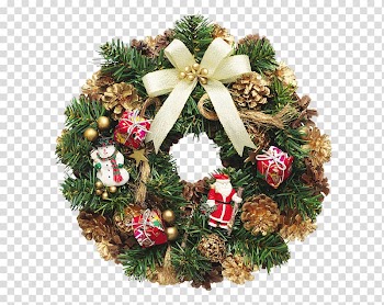 Wreath Christmas ornament New Year Crown, christmas transparent background PNG clipart