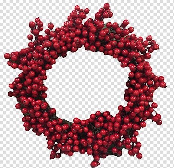Wreath Christmas Red , wreath transparent background PNG clipart