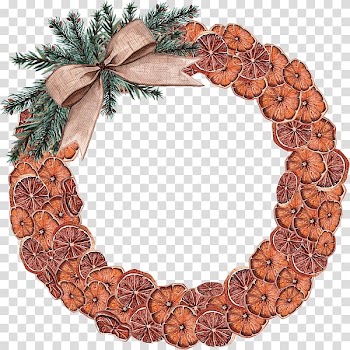 Wreath , christmas transparent background PNG clipart